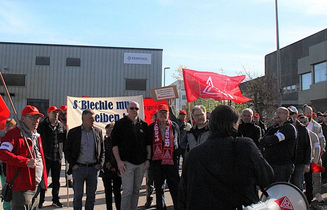Im April haben die Mitarbeiter gegen die geplante Schließung demonstriert. Archivfoto: VKZ/Kauer