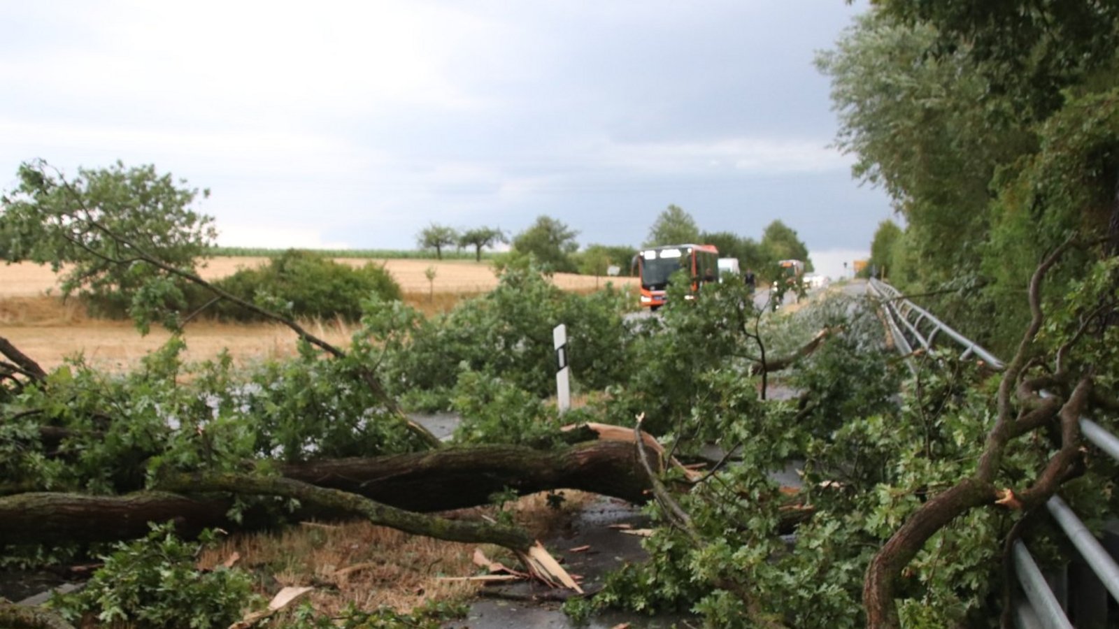 Die Kreisstraße zwischen Vaihingen und Kleinglattbach ist zeitweise unpassierbar. Foto: Arning Die Kreisstraße zwischen Vaihingen und Kleinglattbach ist zeitweise unpassierbar. Foto: Arning