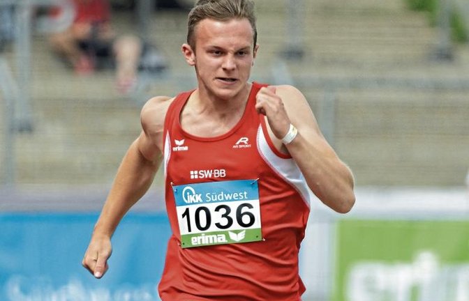 Philipp Winkeler stellte über 100 Meter bei den süddeutschen U-23-Meisterschaften seine Bestzeit von 11,07 Sekunden ein. Foto: privat