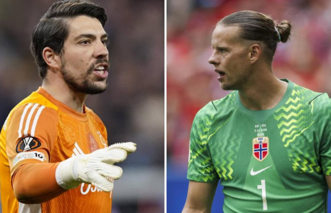Zwei mögliche Kandidaten für die vakante Torwartposition des VfB: Die aktuell vereinslosen Stefan Ortega (li.), einst Manchester City, und Norwegens WM-Keeper Örjan Nyland, ehemals FC Sevilla.<span class='image-autor'>Imago (2), Sportimages, Nicolo Campo</span>