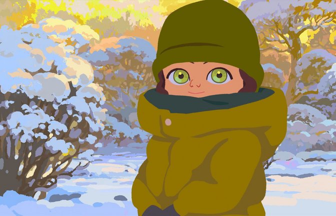 Die kleine Amélie im Schnee – Szenenbild aus dem Kinofilm<span class='image-autor'>Foto: Verleih</span>
