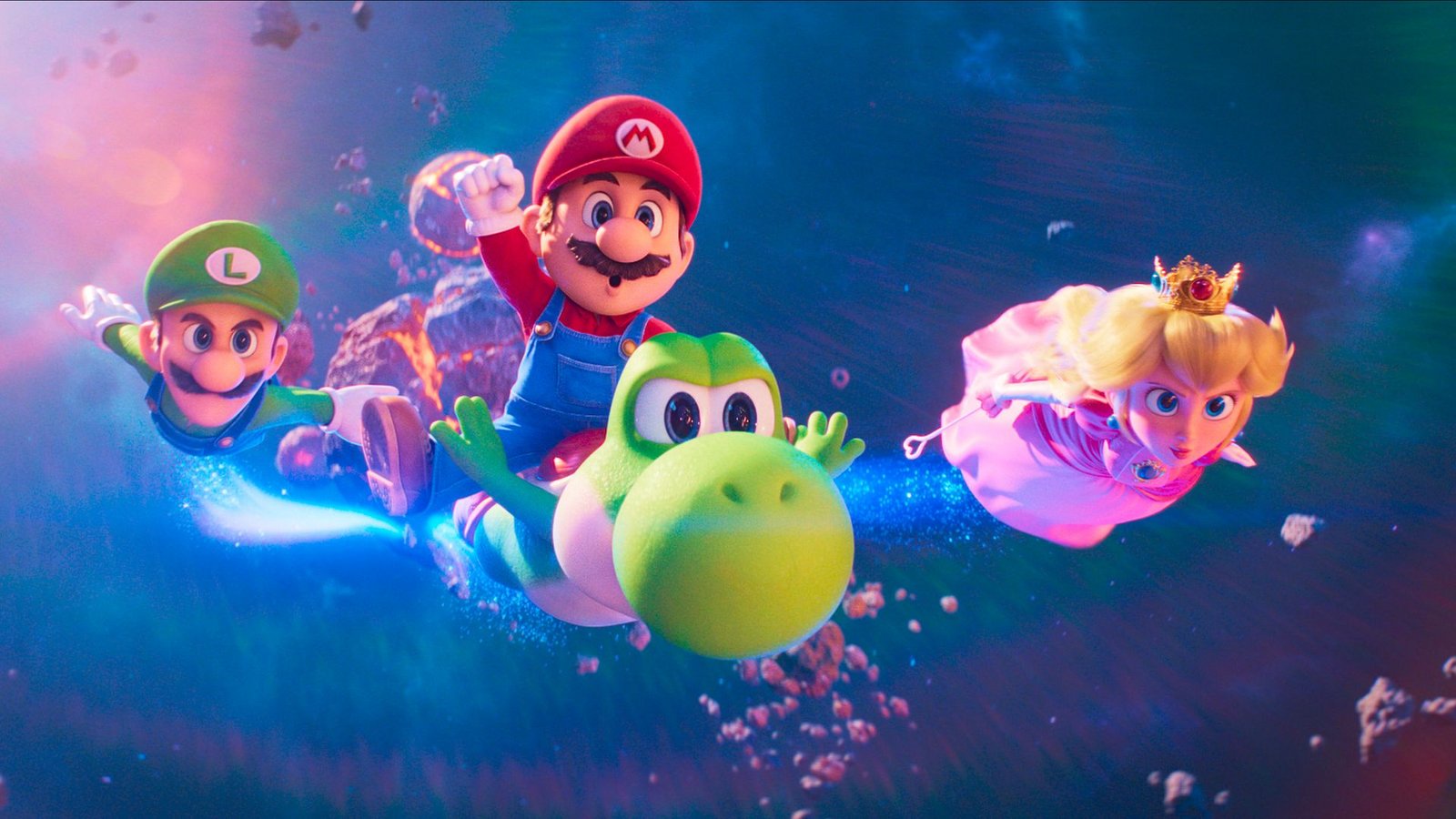 Im neuen Film geht es für die Helden diesmal ins All.Foto: -/Universal Studios/Nintendo/dpa