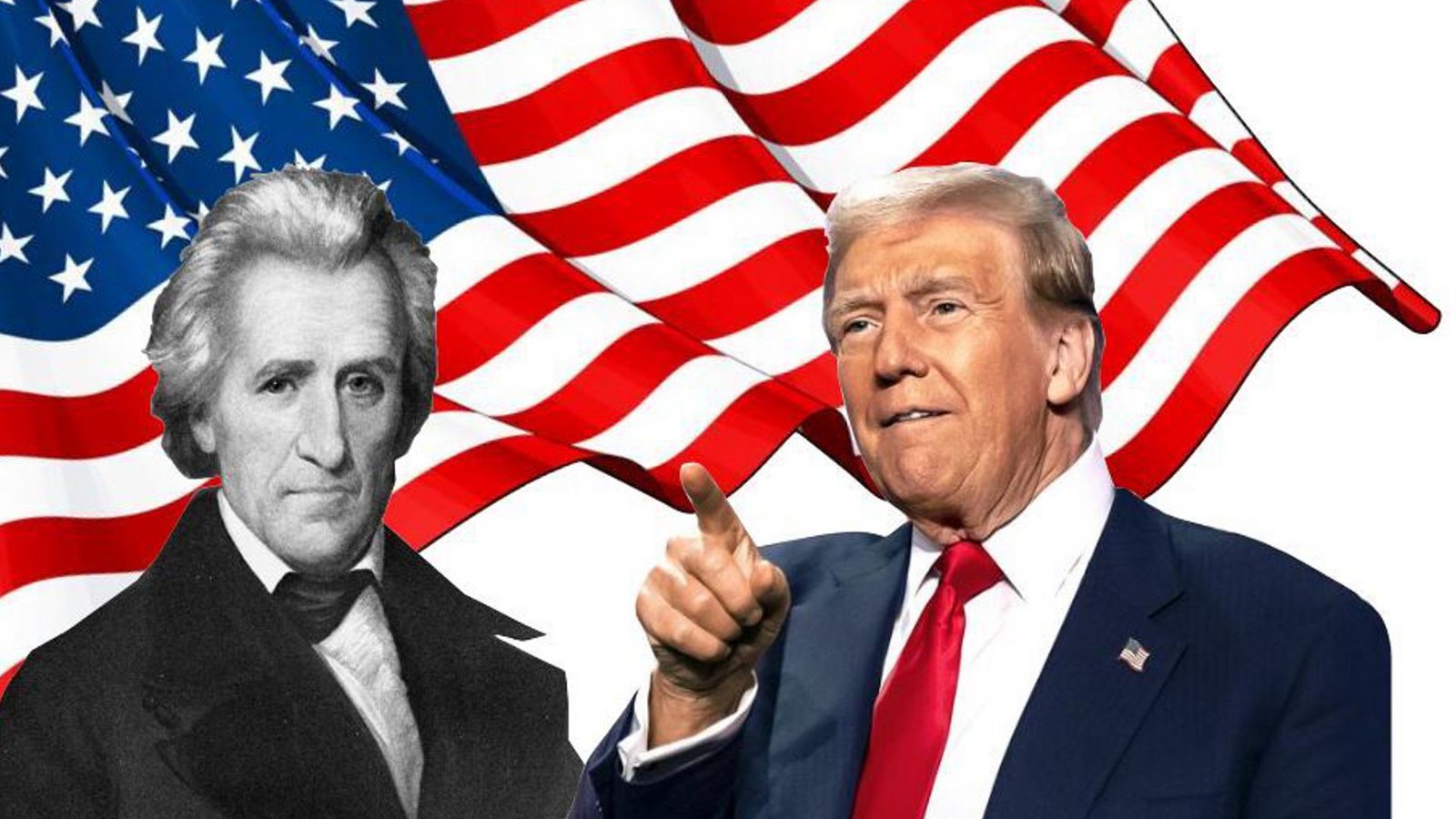 Donald Trump und sein Vorbild Andrew Jackson, der 1829 US-Präsident wurde.Foto: Imago Stock & People, dpa/Alex Brandon, AdobeStock/nazlisart, Montage: Michaela Rolfes Donald Trump und sein Vorbild Andrew Jackson, der 1829 US-Präsident wurde.Foto: Imago Stock & People, dpa/Alex Brandon, AdobeStock/nazlisart, Montage: Michaela Rolfes