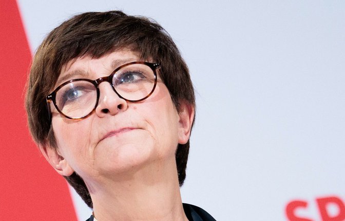 Saskia Esken steht seit 2019 an der Spitze der SPD.<span class='image-autor'>Foto: dpa/Carsten Koall</span>