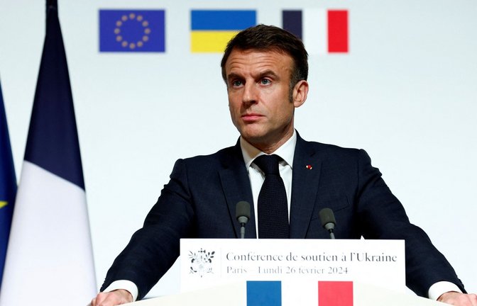 Frankreichs Präsident Emmanuel Macron lud zu einer internationalen Unterstützerkonferenz für die Ukraine ein.<span class='image-autor'>Foto: Gonzalo Fuentes/RTR/AP/dpa</span>