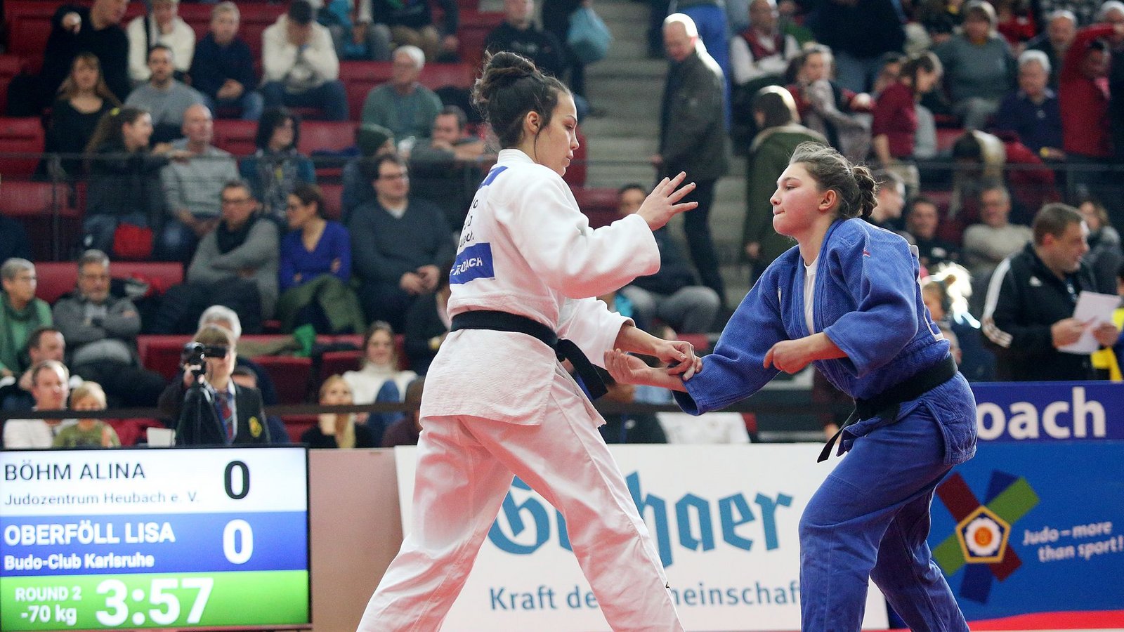 Alina Böhm (links) zählt auf Mut, Stärke und Aggressivität.Foto: Baumann