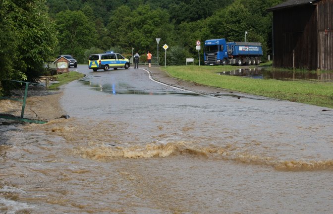 Überschwemmung im Juli 2021 in Großglattbach. <span class='image-autor'>Foto: Archiv</span>