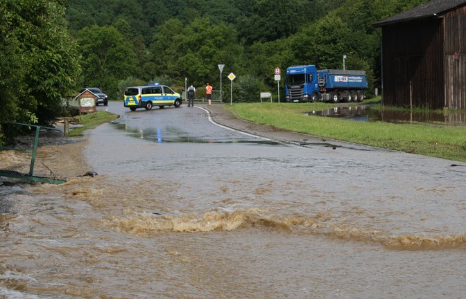 Überschwemmung im Juli 2021 in Großglattbach. <span class='image-autor'>Foto: Archiv</span>