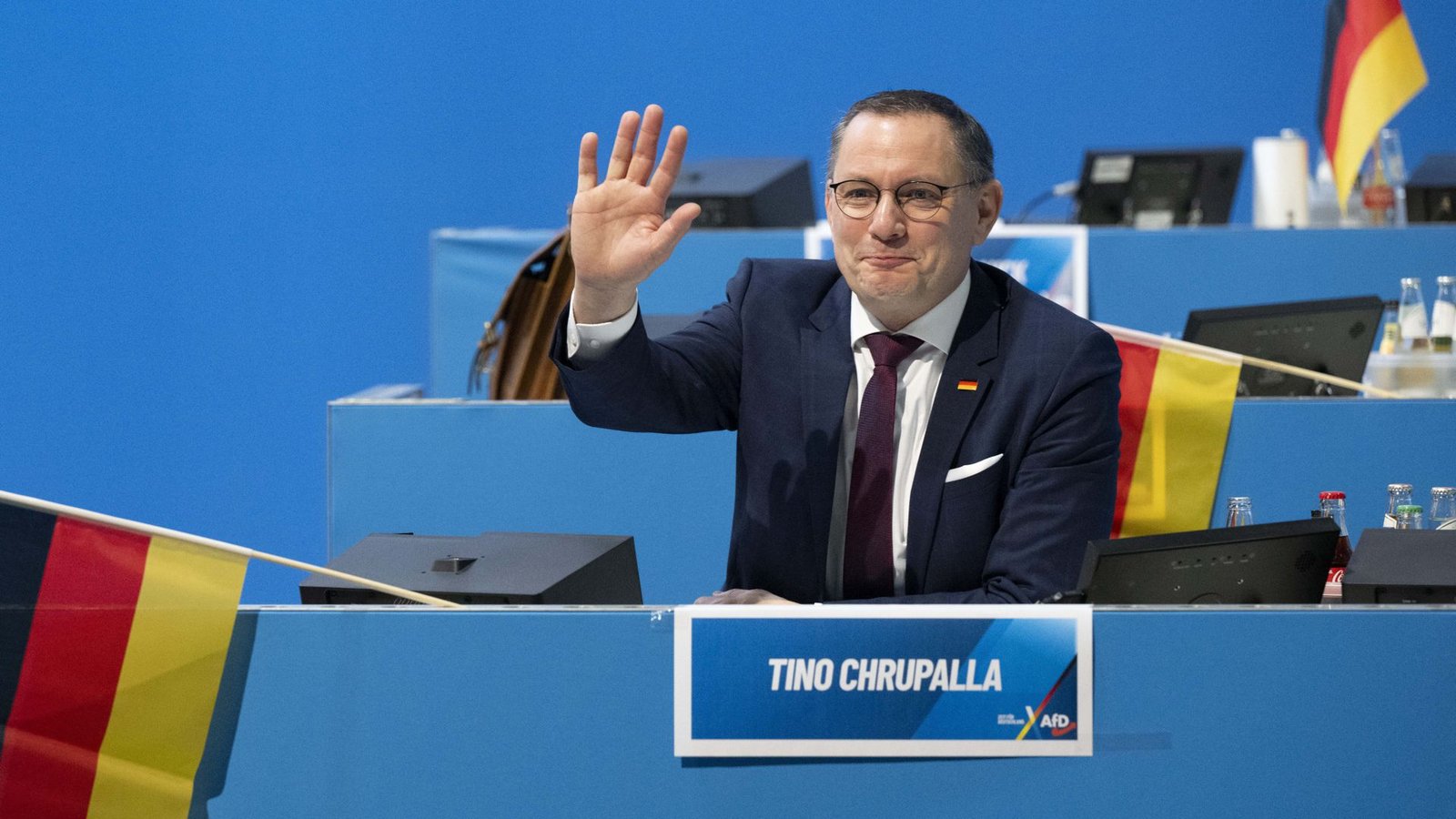 Tino Chrupalla beim AfD-Parteitag in Riesa.Foto: picture alliance/dpa Tino Chrupalla beim AfD-Parteitag in Riesa.Foto: picture alliance/dpa