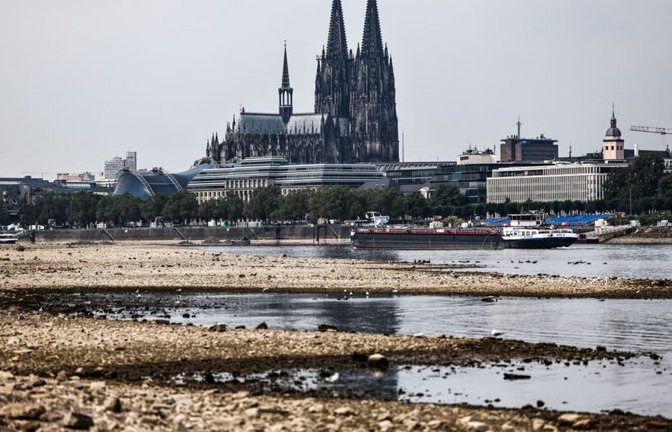 Vor allem am Rhein, der wichtigsten Schifffahrtsroute Deutschlands, sind die Pegel niedrig. Was kann helfen, um den Transport aufrecht zu erhalten?<span class='image-autor'>Oliver Berg/dpa</span>