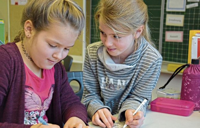 Eine andere Form der Leistungsrückmeldung wird an der Kirbachschule praktiziert. Foto: p