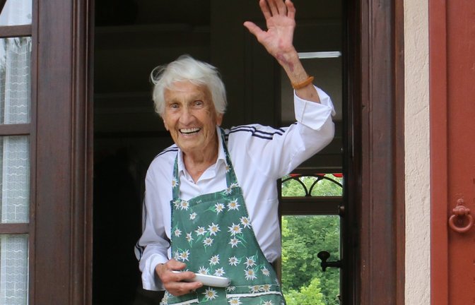 Wendelgard von Staden war bis ins hohe Alter aktiv. Hier ein Foto, das sie kurz vor ihrem 100. Geburtstag zeigt.  Archivfoto: VKZ/Rücker