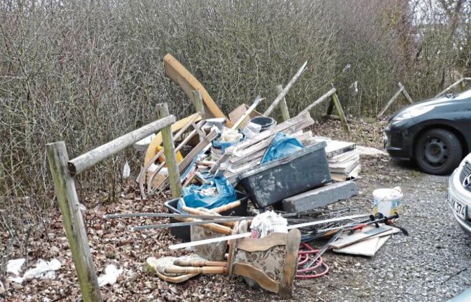 Diese illegale Müllbeseitigung wurde im Bereich des Vaihinger Bahnhofs entdeckt. Wer hierzu etwas beobachtet hat, wird gebeten, sich mit dem städtischen Ordnungsamt, Wilfried Gutjahr, Telefon 0 70 42 / 1 82 82, in Verbindung zu setzen.  Foto: pv