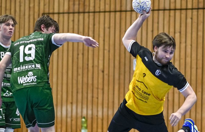 Auch im Tiefflug ist der Oberriexinger Nils Schutte (rechts) treffsicher. <span class='image-autor'>Foto: Leitner</span>