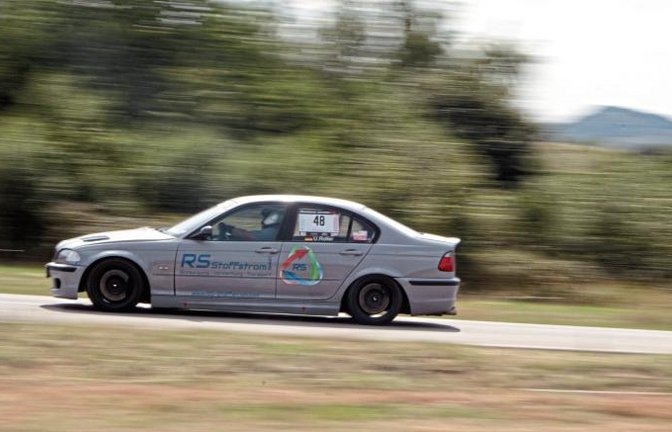 Mit Tempo rast Udo Roller die Strecke entlang. Foto: privat