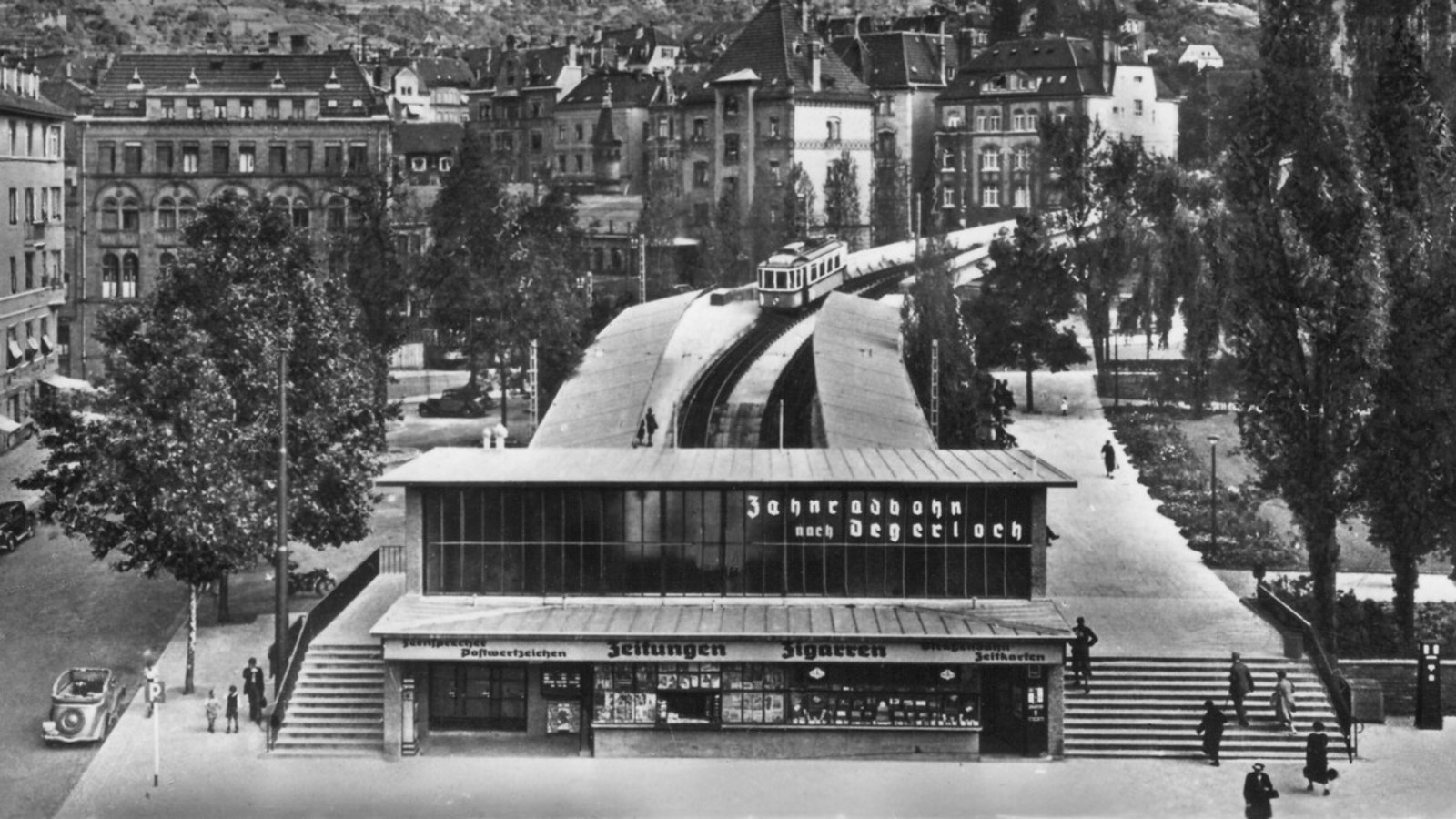 Die erste Talstation am Marienplatz von 1936.Foto: SSB//Sammlung Gerhard Wandel