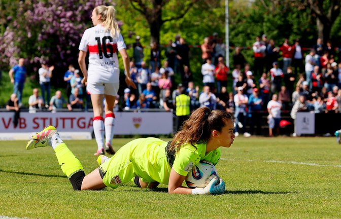 Kiara Beck hielt für den VfB Stuttgart den Sieg gegen den SV Meppen fest.<span class='image-autor'>Foto: Baumann/Alexander Keppler</span>