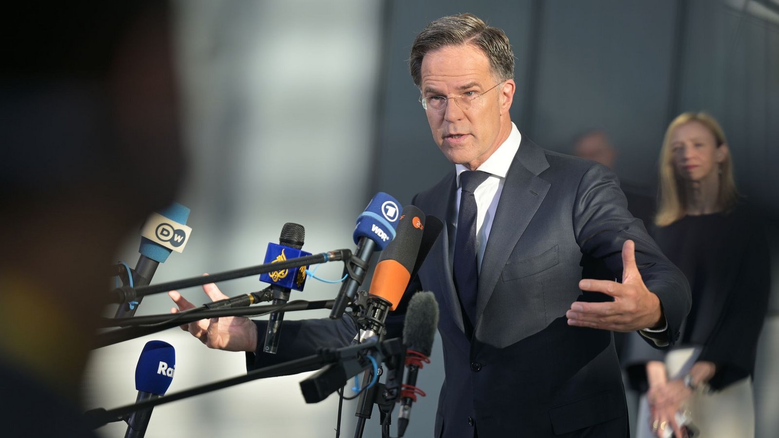 Rutte spricht von der Nato 3.0. Dazu gehört eine stärkere Rolle Europas in dem Verteidigungsbündnis.Foto: Malin Wunderlich/dpa Rutte spricht von der Nato 3.0. Dazu gehört eine stärkere Rolle Europas in dem Verteidigungsbündnis.Foto: Malin Wunderlich/dpa