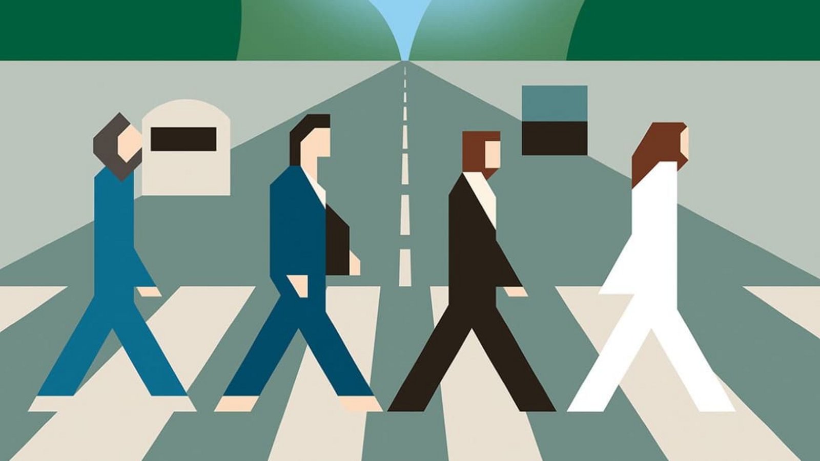 „Abbey Road“ von den Beatles im Remix von Illustrator Dieter Braun für das Buch "Jukebox Heroes" (Knesebeck)Knesebeck Verlag „Abbey Road“ von den Beatles im Remix von Illustrator Dieter Braun für das Buch "Jukebox Heroes" (Knesebeck)Knesebeck Verlag