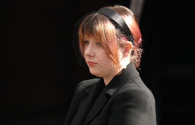 Maud Angelica Behn bei der Trauerfreier für ihren Großvater, König Harald V. von Norwegen.<span class='image-autor'>ODD ANDERSEN/afp</span>