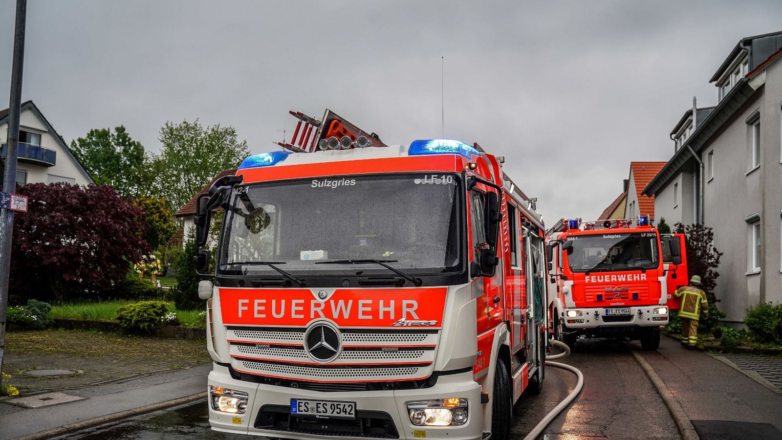 Ein Blitz war in das Gebäude eingeschlagen.Foto: SDMG/SDMG