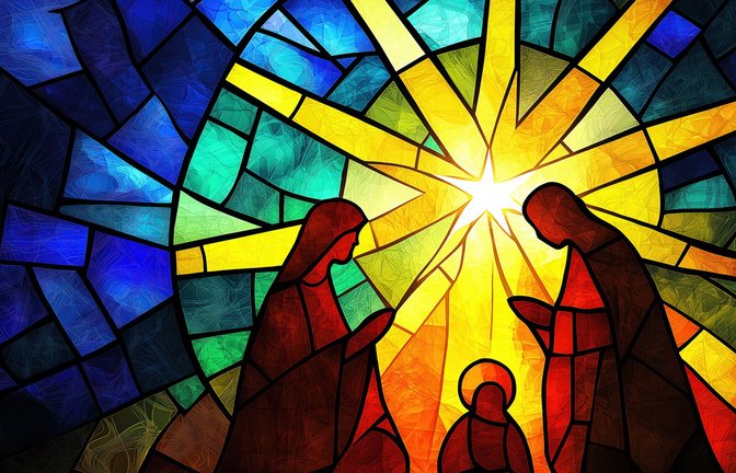 Prekäre Lage oder heller Schein? – Maria, Jesus und Josef.<span class='image-autor'>Foto: WETDREAM - stock.adobe.com/titipongpwl</span>