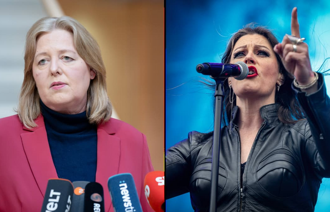 Zwei Frauen, zwei ähnliche Schicksale: Bärbel Bas (links) gab diese Woche ihren Rücktritt als Arbeitsministerin bekannt, Floor Jansen stieg bei Nightwish aus.<span class='image-autor'>Imago</span>