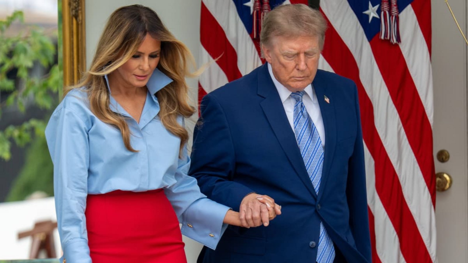Nach Spekulationen über ihre längere Abwesenheit hat sich US-Präsidentengattin Melania Trump am Donnerstag wieder in der Öffentlichkeit gezeigt.IMAGO/ZUMA Press Wire
