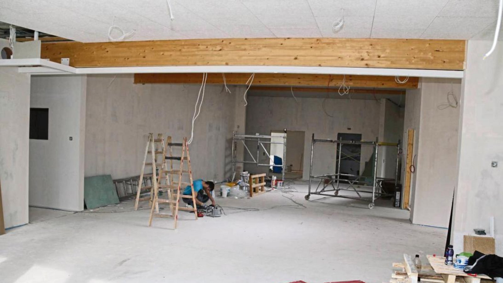 Ein Großprojekt in Illingen: Der Kindergarten Schatzkiste bei der Schule wird im Frühjahr eröffnet. Foto: Bögel