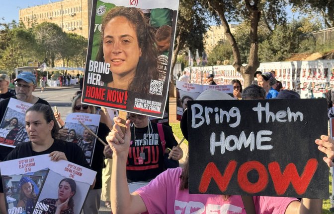 Bei Protesten in Israel im November (Archivbild).<span class='image-autor'>Foto: IMAGO/CTK Photo/IMAGO/Pavel Nemecek</span>