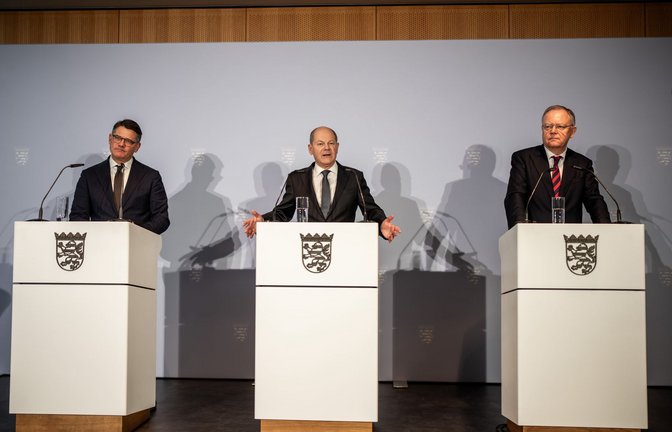 Am Donnerstag treffen die Länderchefs erneut auf den Kanzler.<span class='image-autor'>Foto: dpa/Michael Kappeler</span>