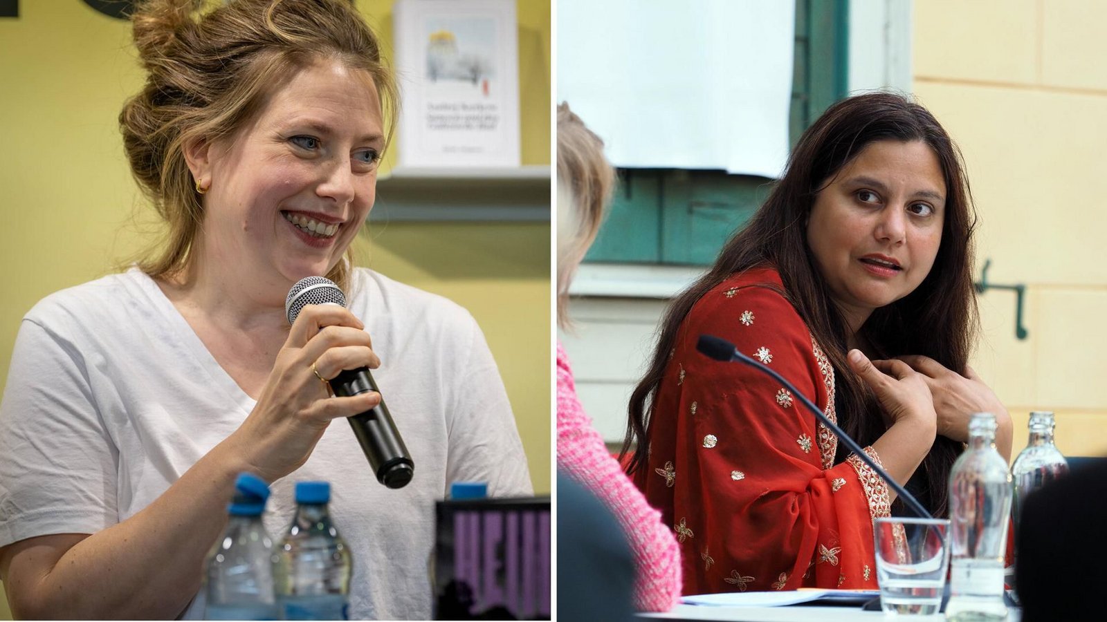 Hannah Lühmann (links) hat im Stuttgarter Literaturhaus mit Mithu Sanyal über Tradwives und Konzepte von Heimat diskutiert.Foto: IMAGO/dpa Hannah Lühmann (links) hat im Stuttgarter Literaturhaus mit Mithu Sanyal über Tradwives und Konzepte von Heimat diskutiert.Foto: IMAGO/dpa