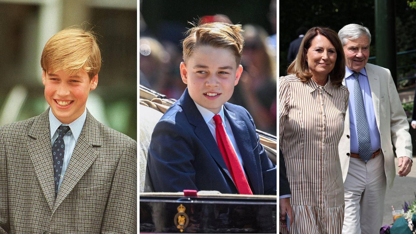 Prinz William (links, im Jahr 1995) oder Michael Middleton – wem sieht Prinz George (Mitte) ähnlich?Foto: IMAGO/Avalon.red/cover-images/iImages Prinz William (links, im Jahr 1995) oder Michael Middleton – wem sieht Prinz George (Mitte) ähnlich?Foto: IMAGO/Avalon.red/cover-images/iImages