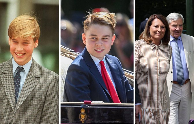 Prinz William (links, im Jahr 1995) oder Michael Middleton – wem sieht Prinz George (Mitte) ähnlich?<span class='image-autor'>Foto: IMAGO/Avalon.red/cover-images/iImages</span>