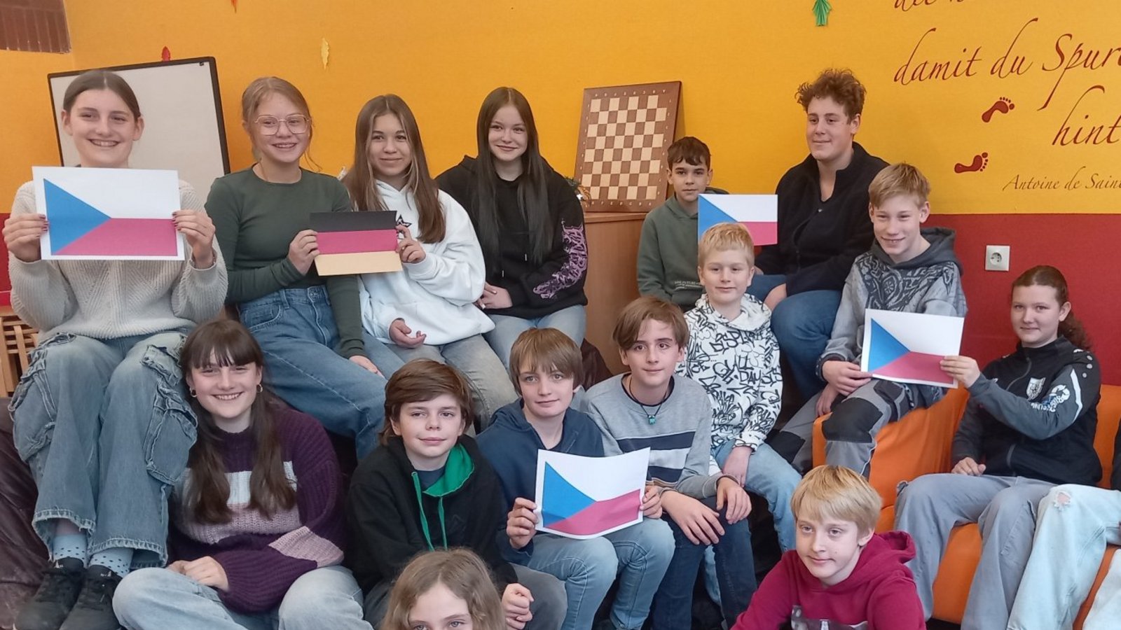 Die Siebt- und Achtklässler der Kirbachschule freuen sich auf den Austausch. Foto: Glemser Die Siebt- und Achtklässler der Kirbachschule freuen sich auf den Austausch. Foto: Glemser