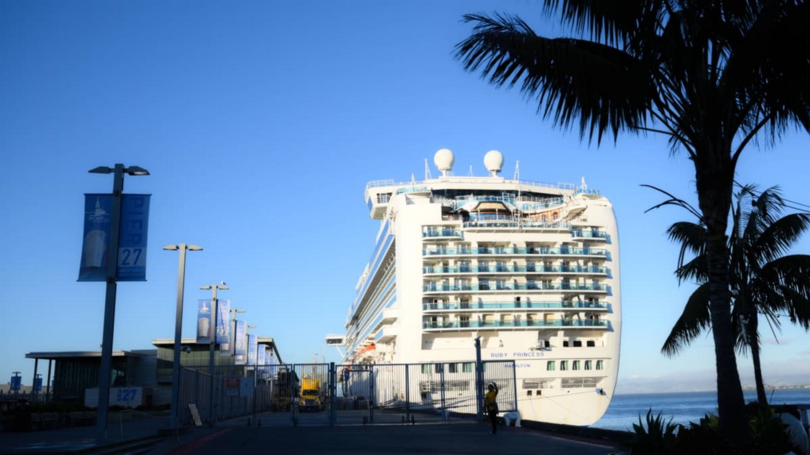 „Ruby Princess“ 2025 im Hafen von San Francisco.IMAGO/Anadolu Agency „Ruby Princess“ 2025 im Hafen von San Francisco.IMAGO/Anadolu Agency