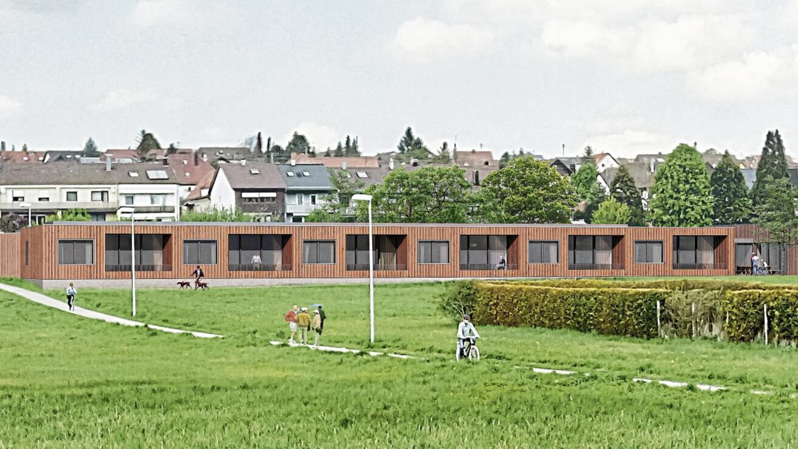 Wenn die Pläne genehmigt werden, könnte in einigen Jahren ein Heim für schwerstbehinderte Menschen am Rand von Illingen stehen wie in dieser maßstabsgerechten Montage. Foto: privat Wenn die Pläne genehmigt werden, könnte in einigen Jahren ein Heim für schwerstbehinderte Menschen am Rand von Illingen stehen wie in dieser maßstabsgerechten Montage. Foto: privat