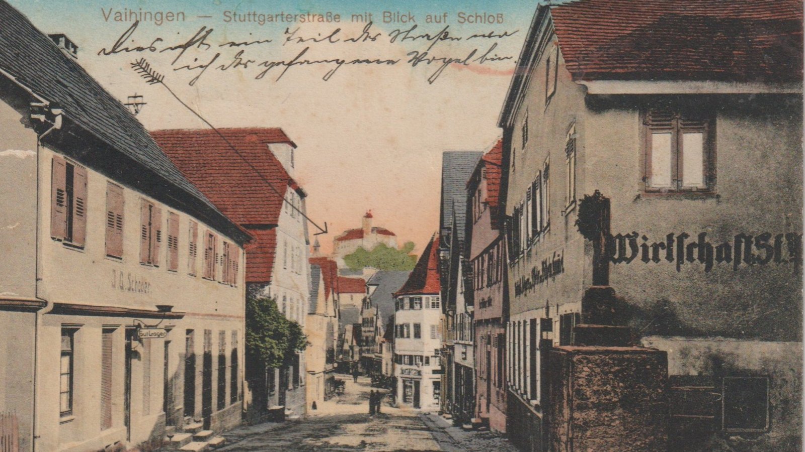 Die heutige Vaihinger Fußgängerzone um 1913: Hans-Peter Vaas aus Großglattbach hat diese Ansicht als Postkarte auf dem Sonntagsflohmarkt in der Enzstadt erstanden.