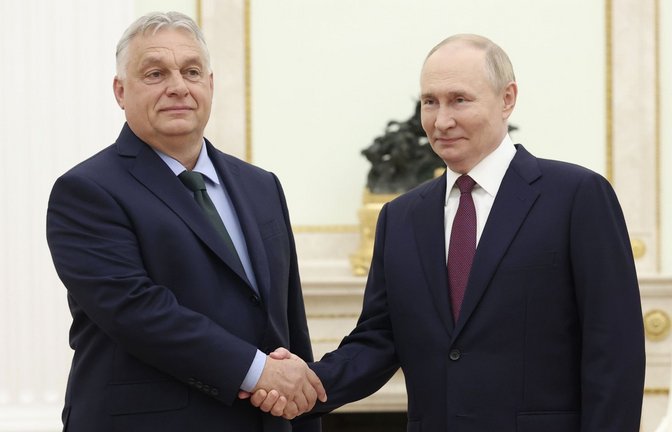 Ungarns Premier Orban schlug mit seinem Besuch bei Wladimir Putin die EU vor den Kopf. Doch seine Provokationen haben kein Ende.<span class='image-autor'>Foto: dpa/Valeriy Sharifulin</span>