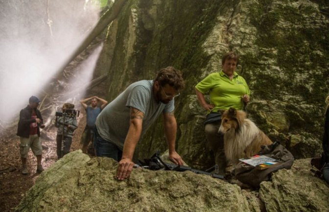 Die Filmcrew von „Lassie – Eine abenteuerliche Reise“ entschied sich unter anderem für die Höllenlöcher bei Bad Urach als Drehort.<span class='image-autor'>Foto: Warner Bros. Ent 2019/Denis Behnke</span>