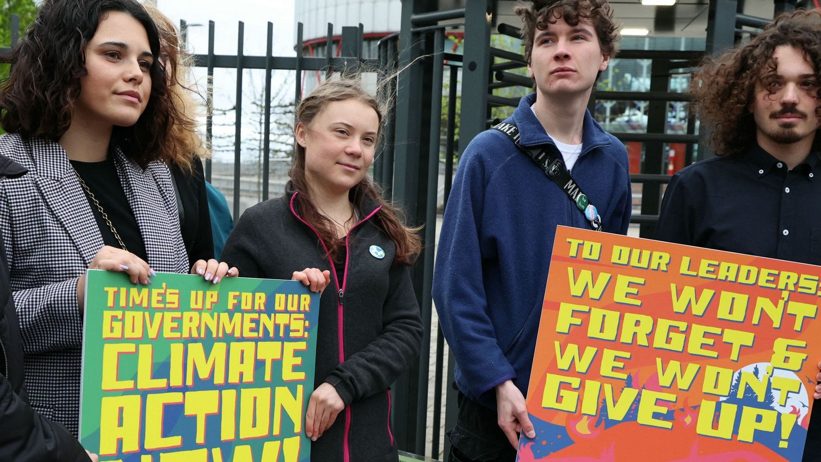 Klimaaktivistin Greta Thunberg (2.v.l.) war vor Ort.Foto: AFP/FREDERICK FLORIN Klimaaktivistin Greta Thunberg (2.v.l.) war vor Ort.Foto: AFP/FREDERICK FLORIN