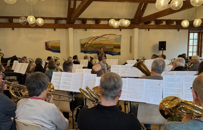 Bläsertag des Bezirks Vaihingen für Bläserinnen und Bläser der Posaunenchöre im Gemeindehaus Großsachsenheim. Foto: p
