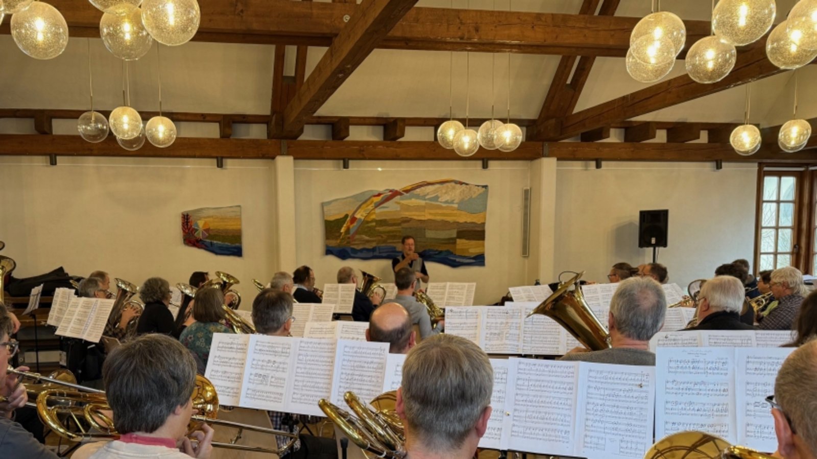 Bläsertag des Bezirks Vaihingen für Bläserinnen und Bläser der Posaunenchöre im Gemeindehaus Großsachsenheim. Foto: p