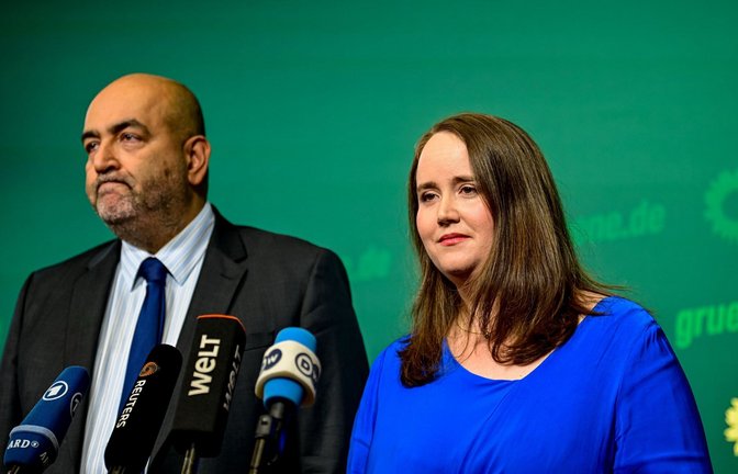 Omid Nouripour und Ricarda lang haben am Mittwoch ihren Rücktritt erklärt.<span class='image-autor'>Foto: dpa/Fabian Sommer</span>