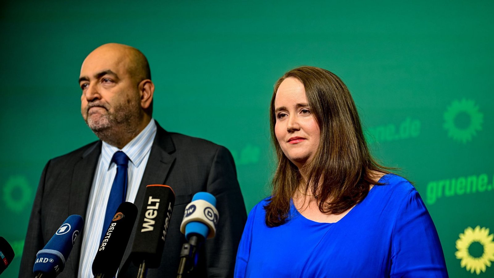 Omid Nouripour und Ricarda Lang verkündeten am Mittwoch ihren Rücktritt.Foto: dpa/Fabian Sommer Omid Nouripour und Ricarda Lang verkündeten am Mittwoch ihren Rücktritt.Foto: dpa/Fabian Sommer