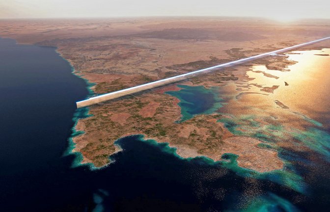 Ein Megaprojekt: die 170 Kilometer lange Zukunftsstadt „The Line“<span class='image-autor'>Foto: AFP/Neom</span>