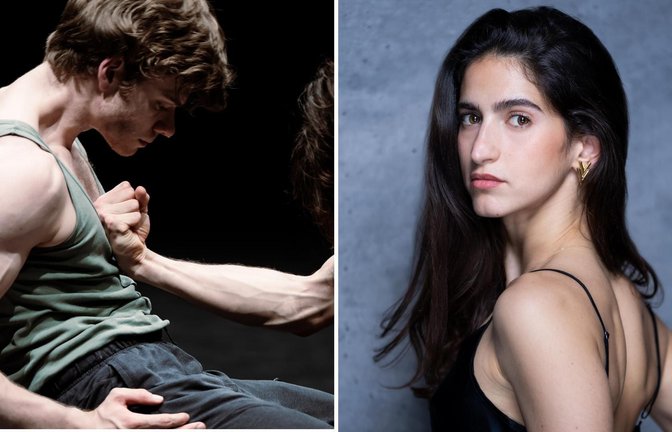 Probenszene mit Henrik Erikson aus dem neuen Ballett „Vermilion“, für das die Choreografin Vittoria Girelli  kreative Prozesse zwischen Chaos und Ordnung ergründet.<span class='image-autor'>Foto: Stuttgarter Ballett/Roman Novitzky</span>