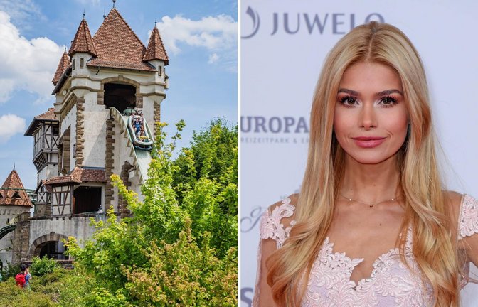 Pamela Reif besucht Deutschlands ältesten Erlebnispark.<span class='image-autor'>Foto: imago images/KS-Images.de (links), imago/Gartner (rechts)</span>