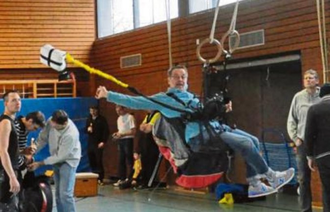 Training für Gleitschirmflieger. Foto: p