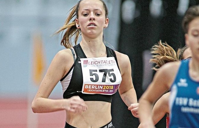 Nicht ihr Tag: Jule Methner (TSV Ensingen) wurde über 800 Meter der W 15 bei den württembergischen Meisterschaften Gesamtletzte. Foto: Görlitz